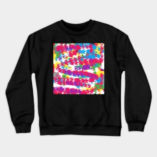 pixel art painting weird city of future Crewneck Sweatshirt